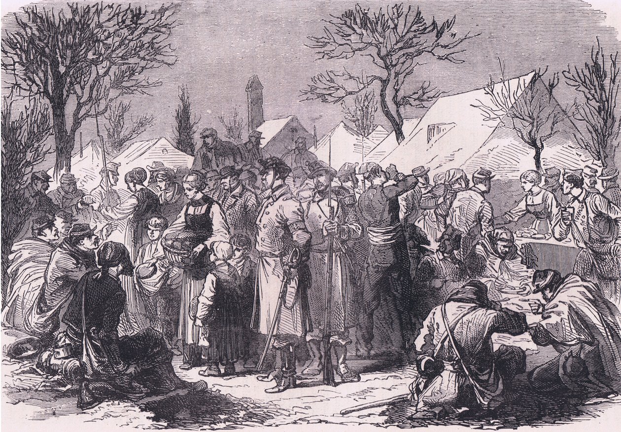 French fugitive soldiers in Switzerland by German School