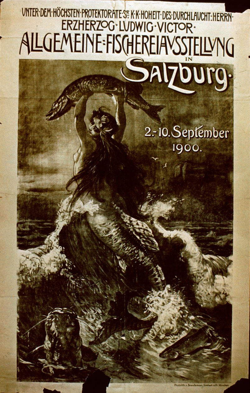 General Fisheries Exhibition in Salzburg, 1900 by German School