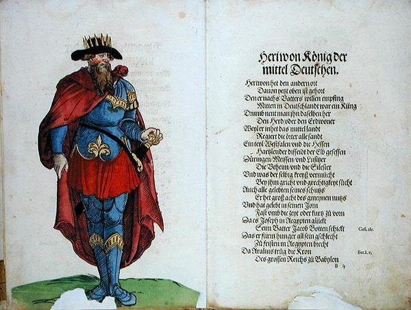 Heriwon, King of the Middle Germans, from 'The Origin of the First ...