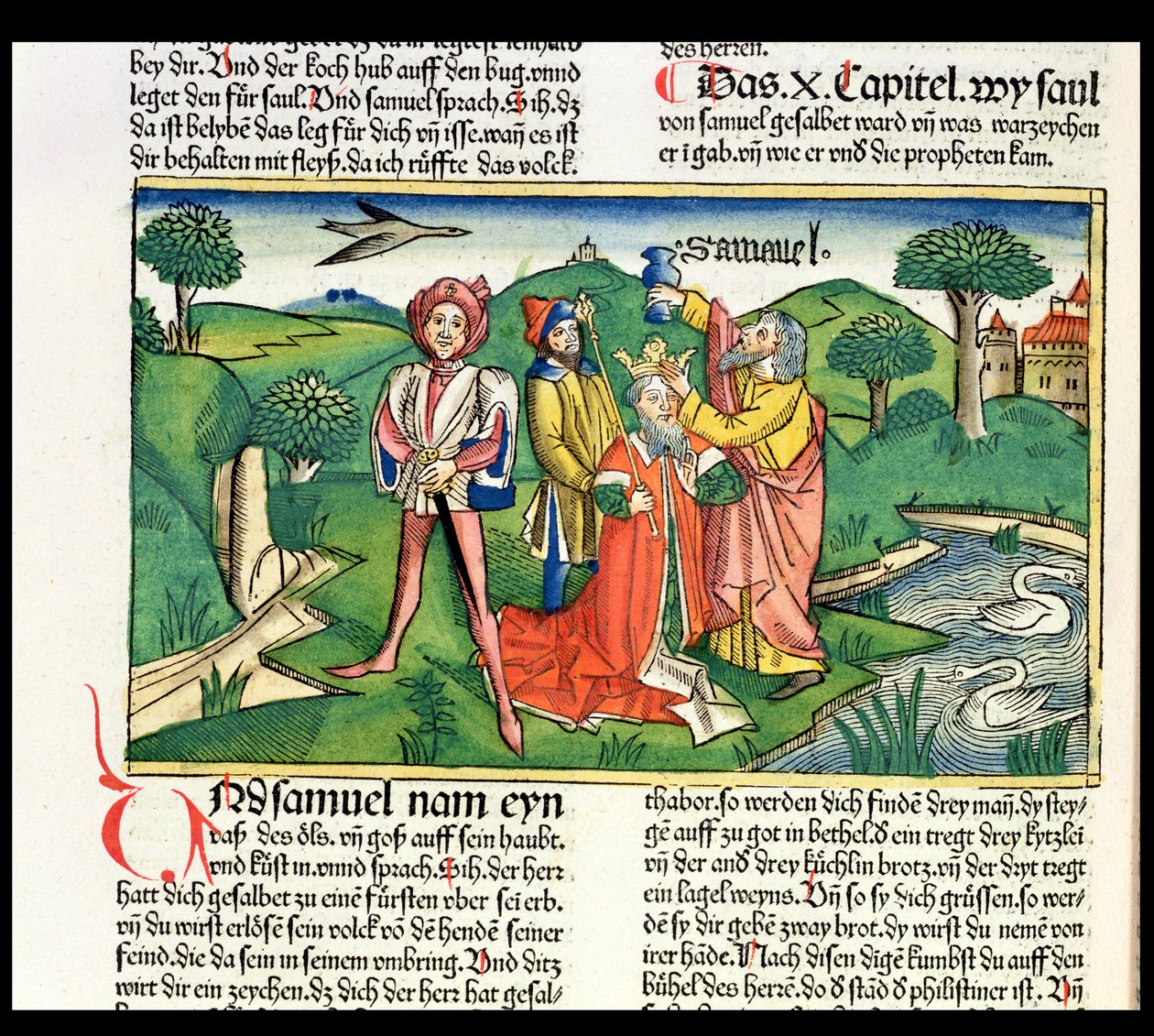 I Samuel 10 The coronation and anointing of Saul, from the Nuremberg Bible by German School