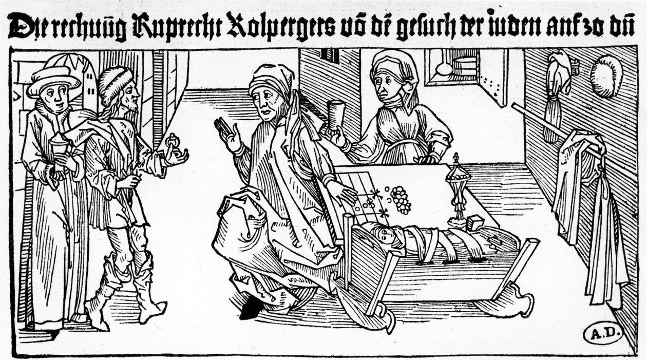 Jewish Moneylender with his family receiving clients