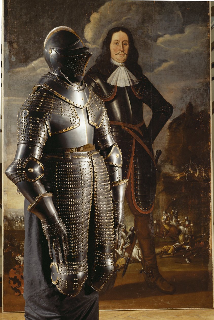 Johann Count Sporck, His 36-kg Armour Standing in Front of His Portrait
