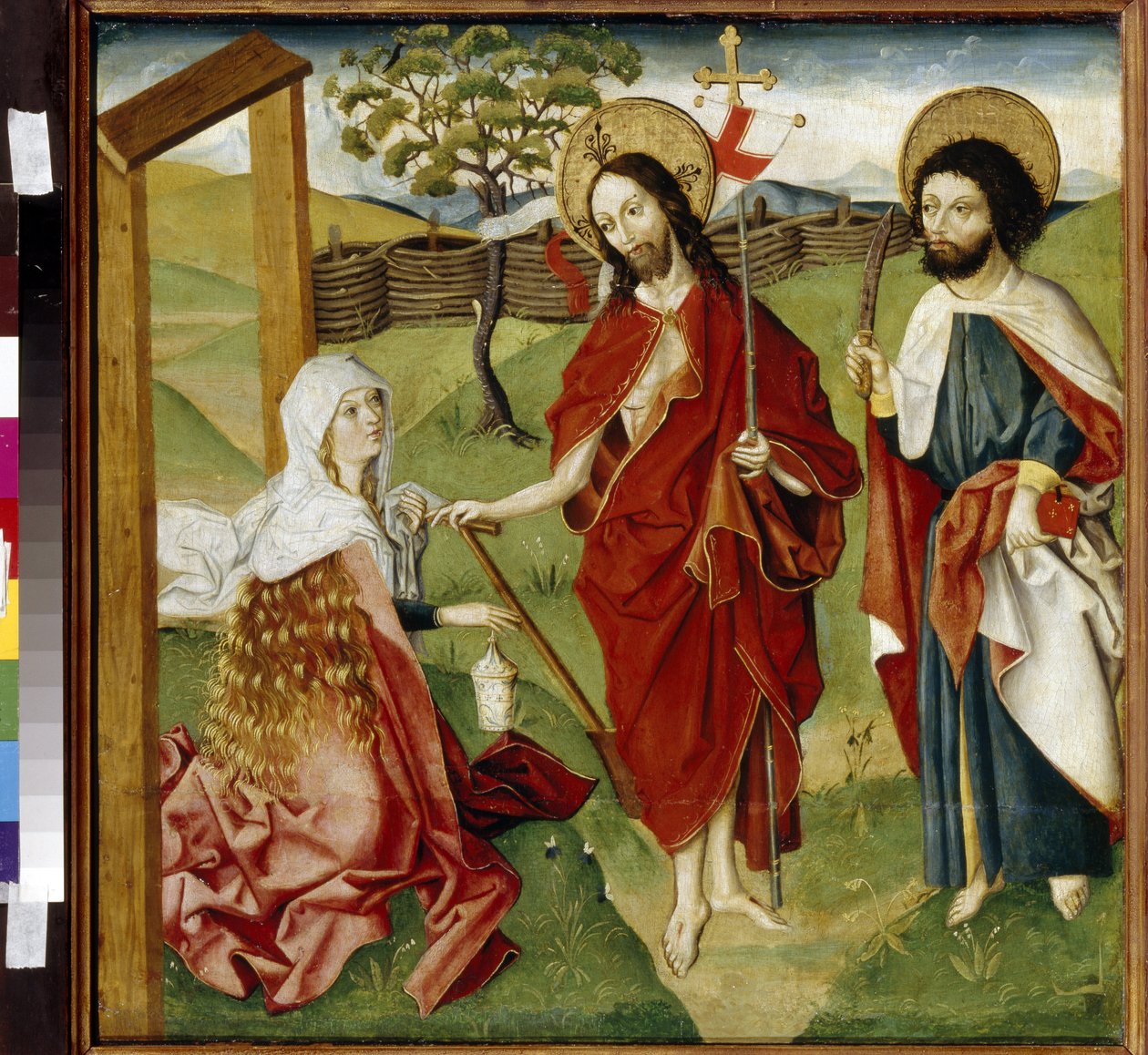 Christ, Mary Magdalene and Saint Bartholomew by German School