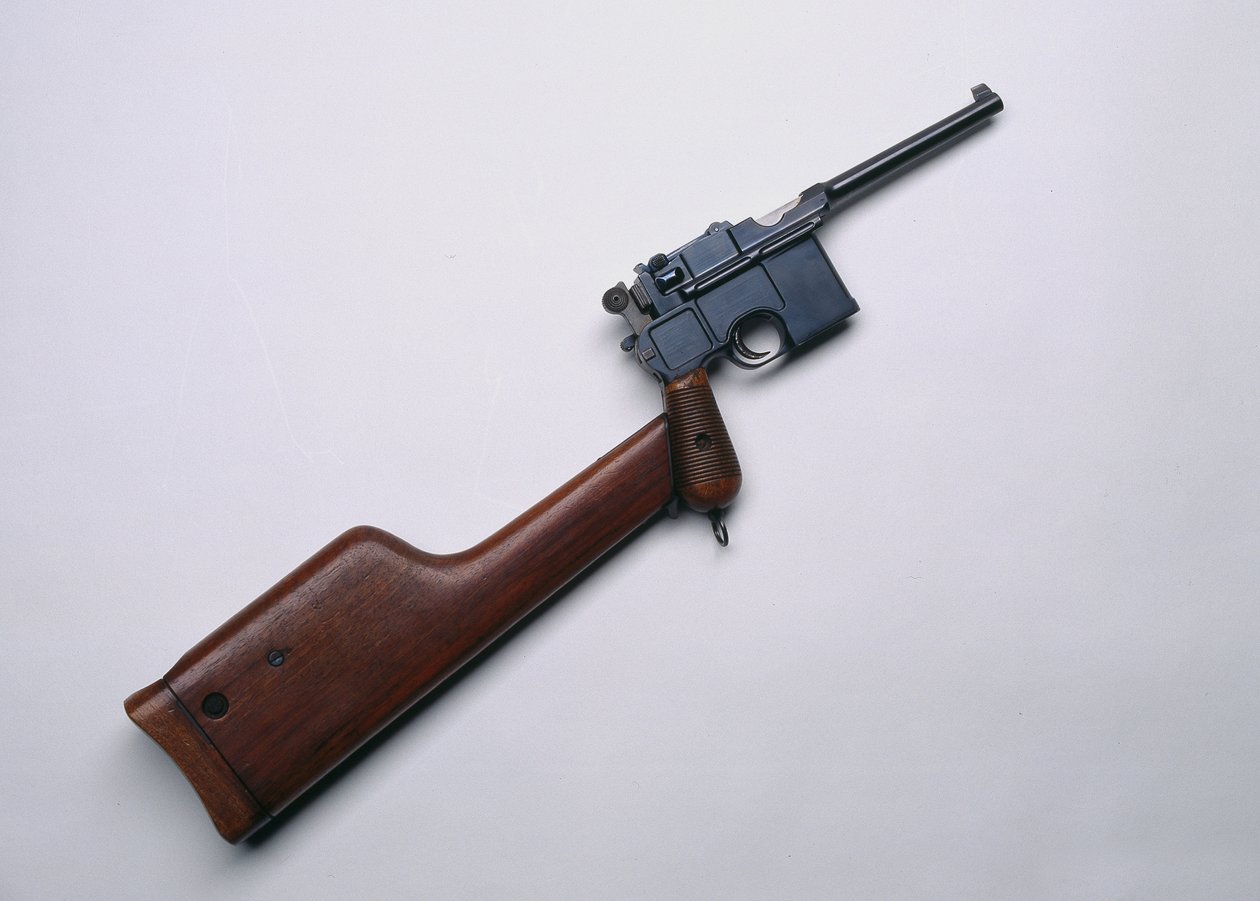 Mauser self-loading 7.63 mm pistol M1896, 1898 circa by German School