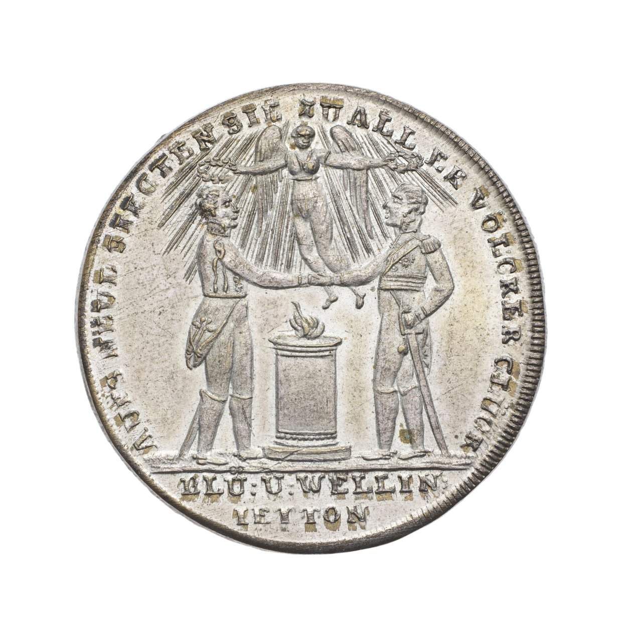 Medal Commemorating Wellington and Blücher at Waterloo by German School