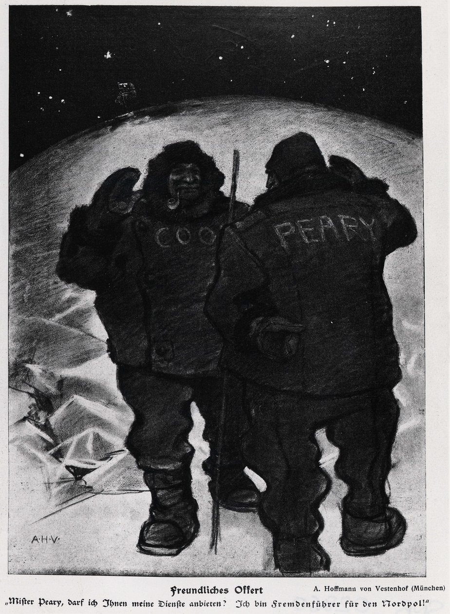 Mr. Cook and Mr. Robert Edwin Peary in the conquest of the pole - Jugend by German School