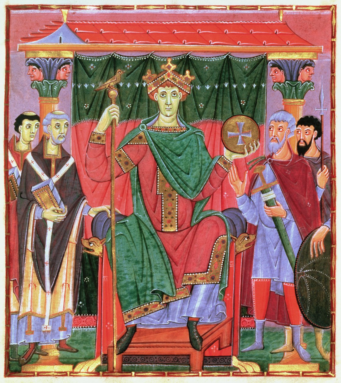 Holy Roman Emperor Otto III Enthroned (980-1002), c.998 by German School