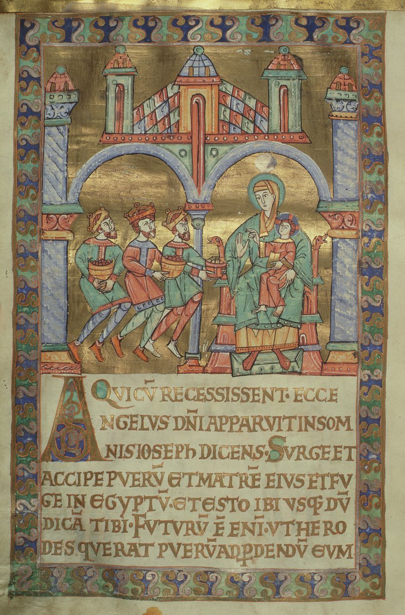 Adoration of the Magi, from The Evangeliarium of Plock Cathedral by German School