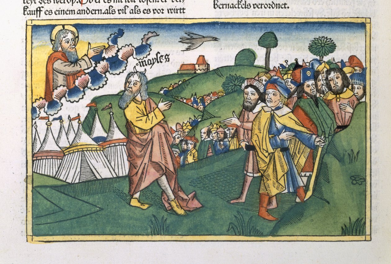 Numbers 1:1-20 Preparing for the journey from Mount Sinai, from the Nuremberg Bible by German School
