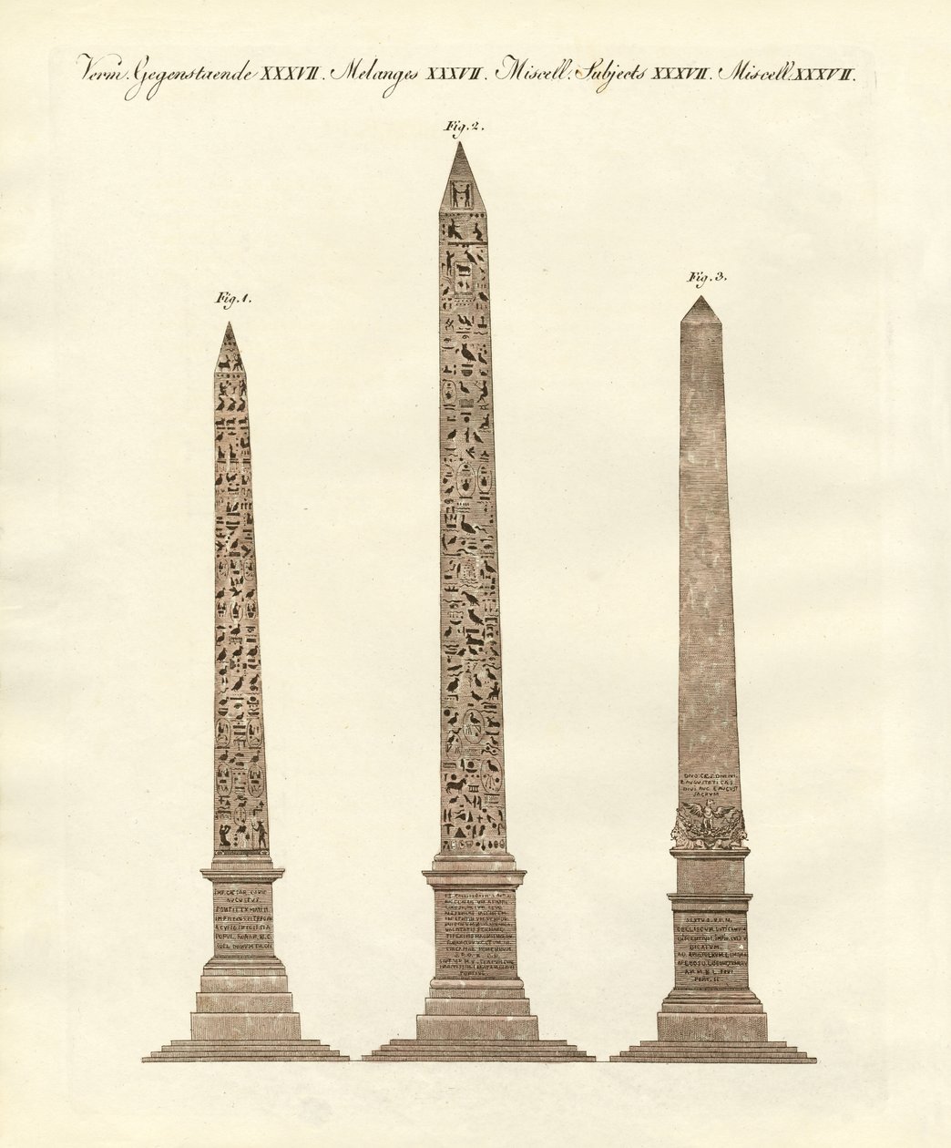 Obelisks and Egyptians by German School: Fine art print