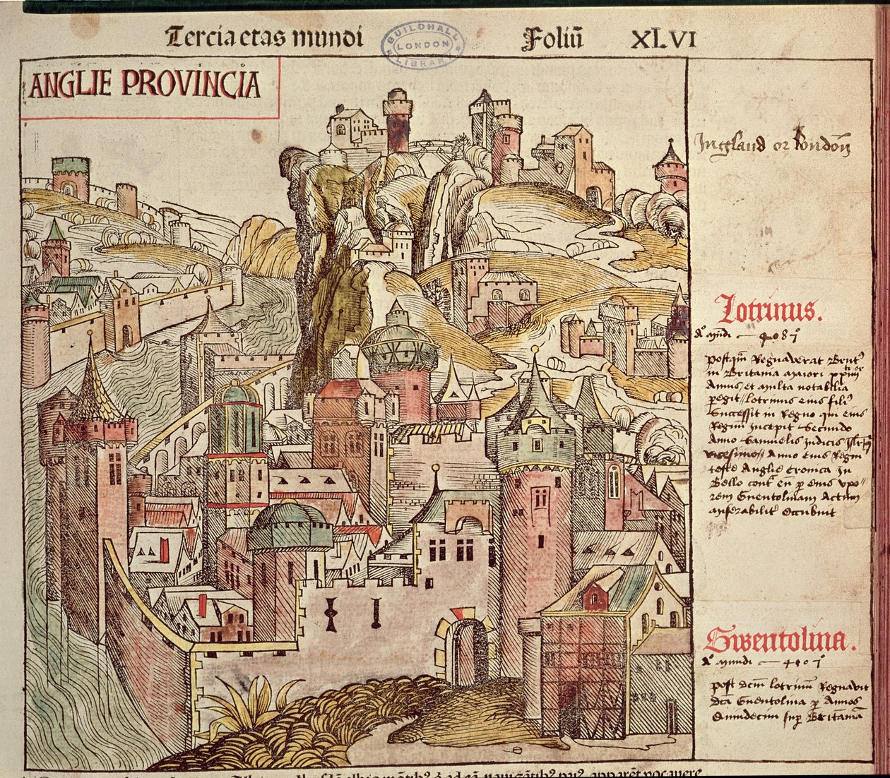 Old London, from the Nuremberg Chronicle by Hartmann Schedel, 1493 by German School