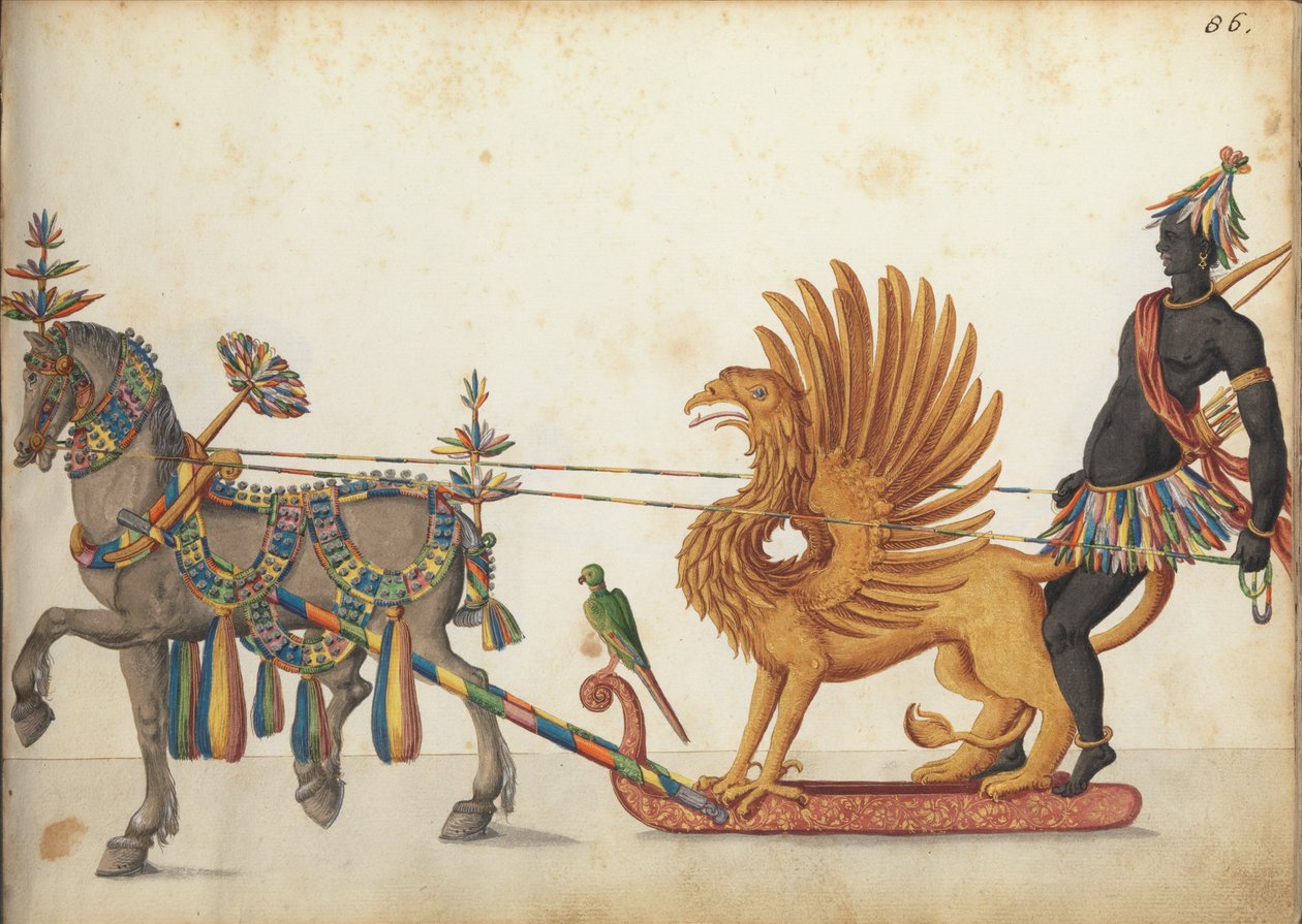 Pageant Sleigh in Parade, c.1640 by German School