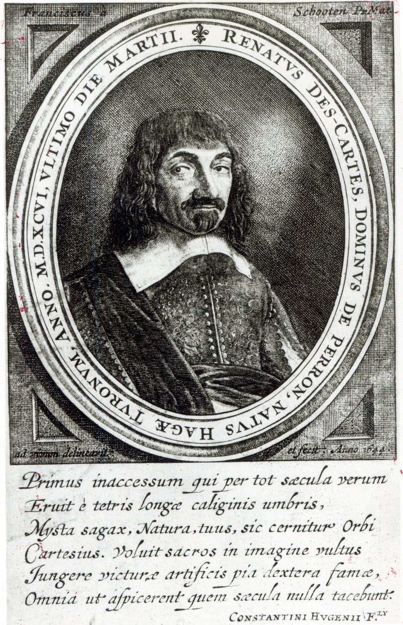 Portrait of Rene Descartes, 1644 by German School