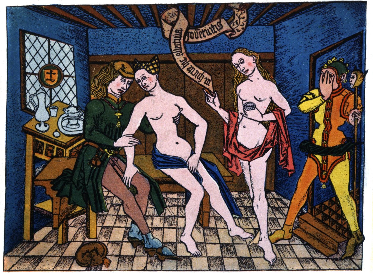 Prostitution in the 15th century by German School