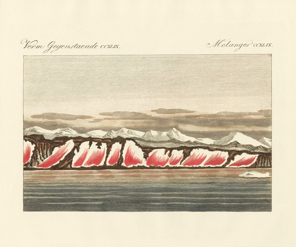 Red-coloured snow by German School
