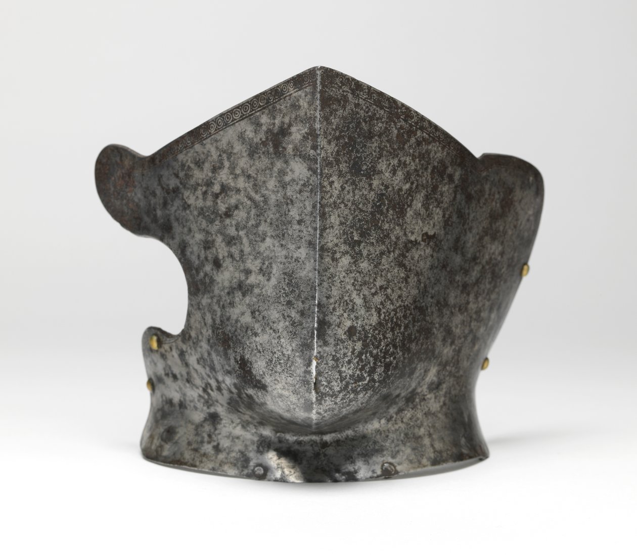 Reinforcing bevor, for use in the tourney, with etched decoration by German School