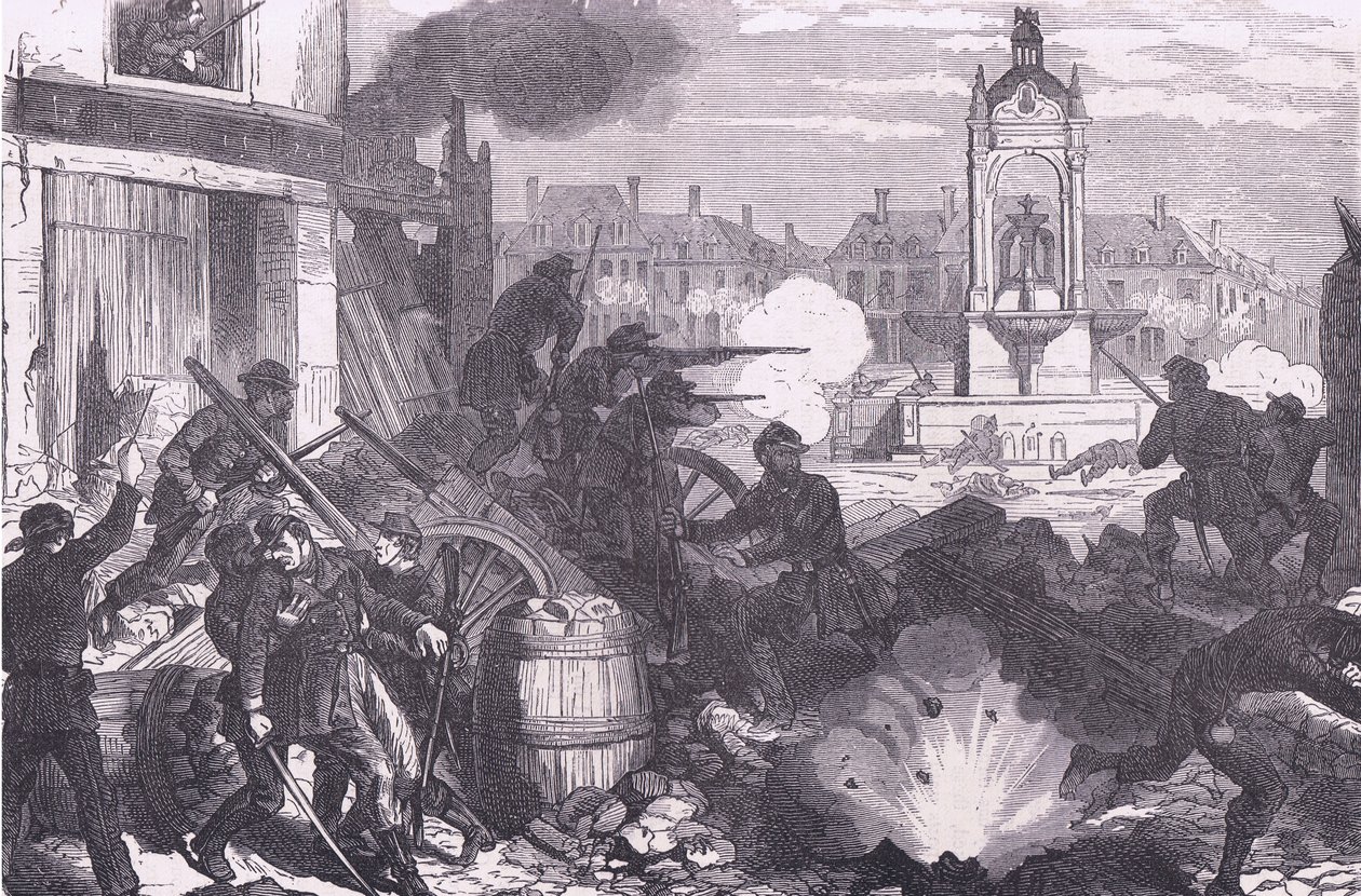 Street Fighting at Chateaudun by German School