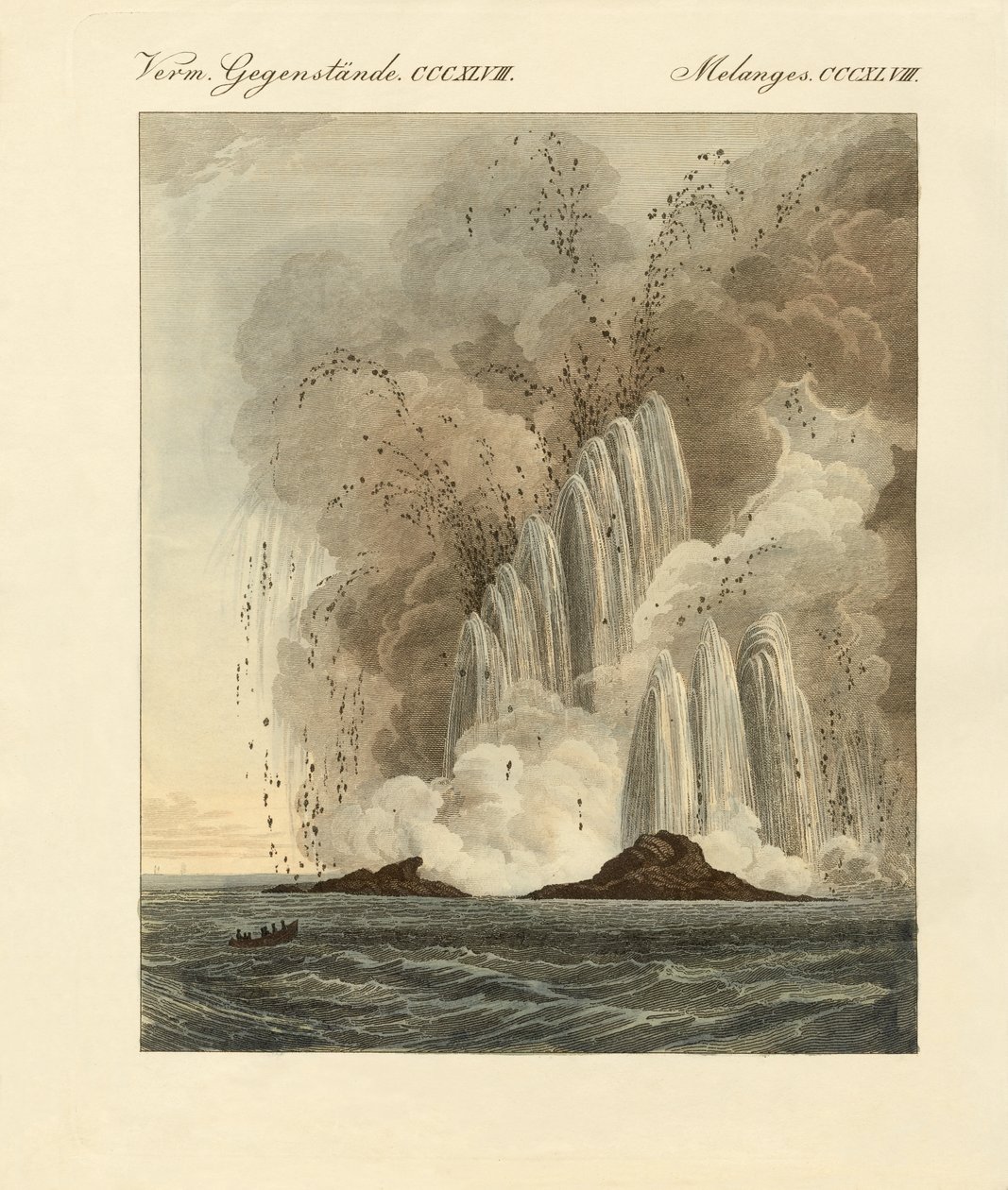 The New Volcanic Island on the Mediterranean Sea by German School