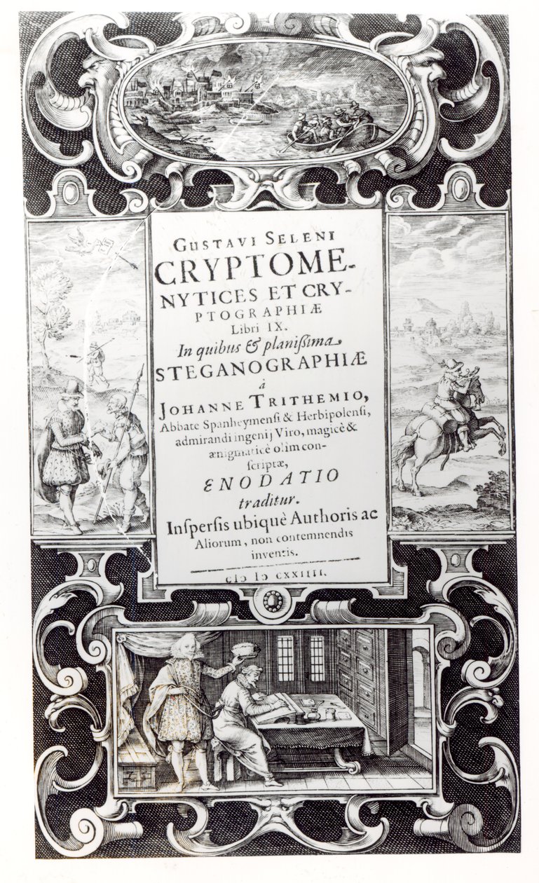 Title Page to Book 9 of Cryptomenysis and Cryptography by Gustavus Selenus (Augustus, Duke of Brunswick), 1624 by German School