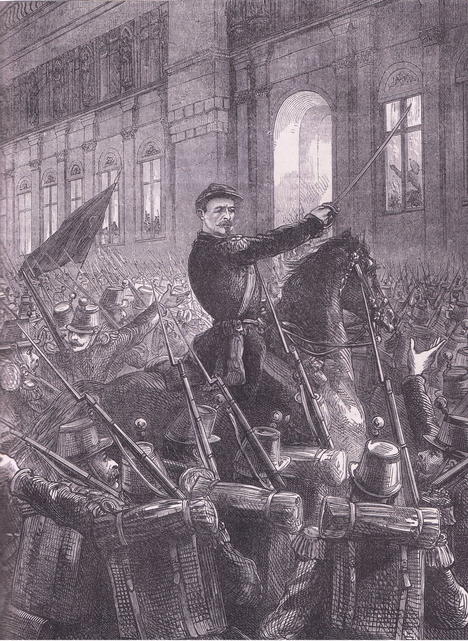 Trochu Rallying the National Guards Outside Hotel de Ville by German School