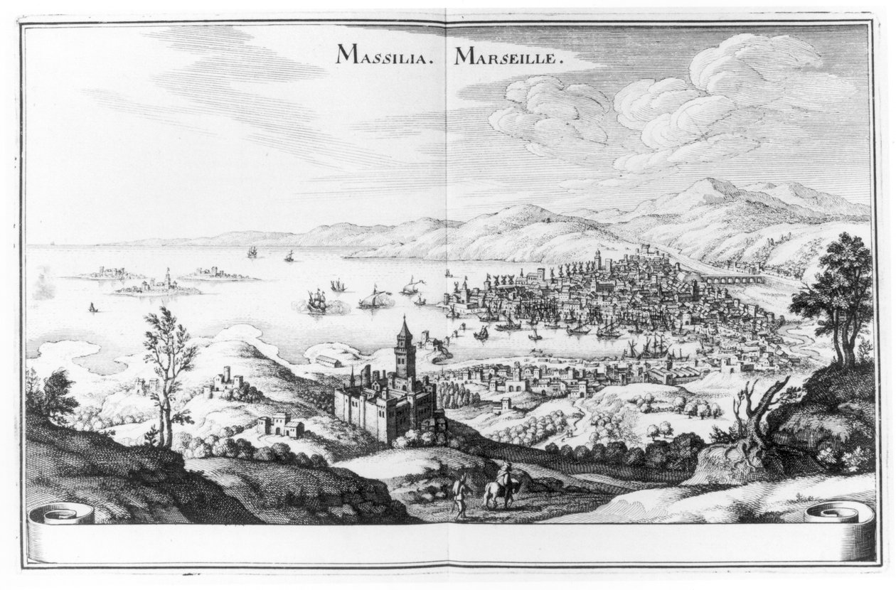 View of Marseilles, from Topographia Galliae by German School