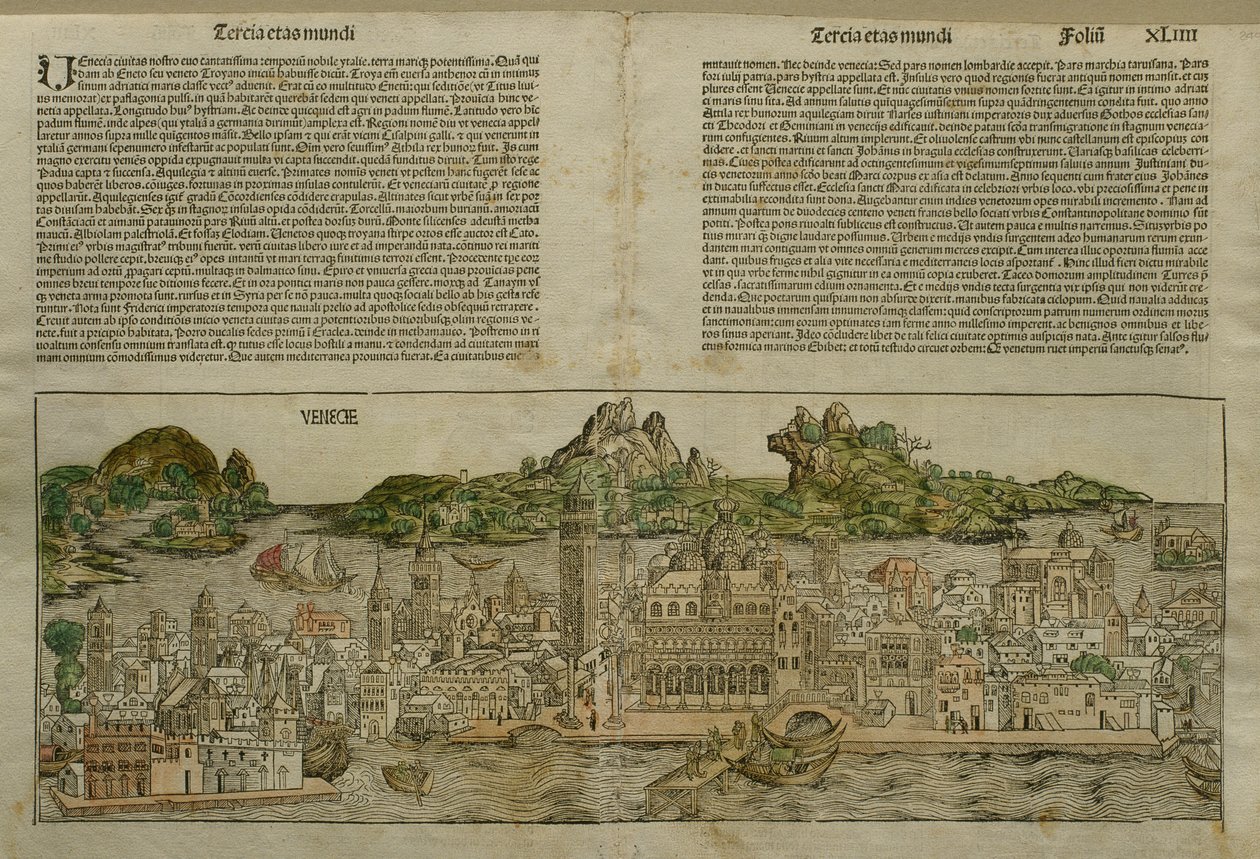 View of Venice, illustration from the Liber Chronicarum by Hartmann Schedel published in Nuremberg, 1493 by German School