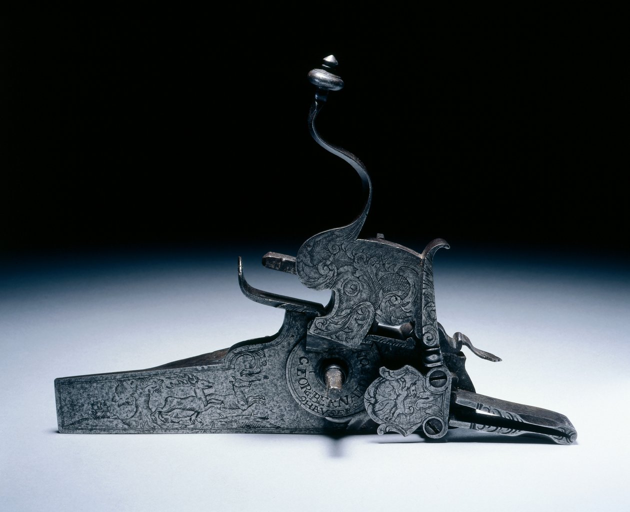 Wheel-lock from a Hunting Gun by German School