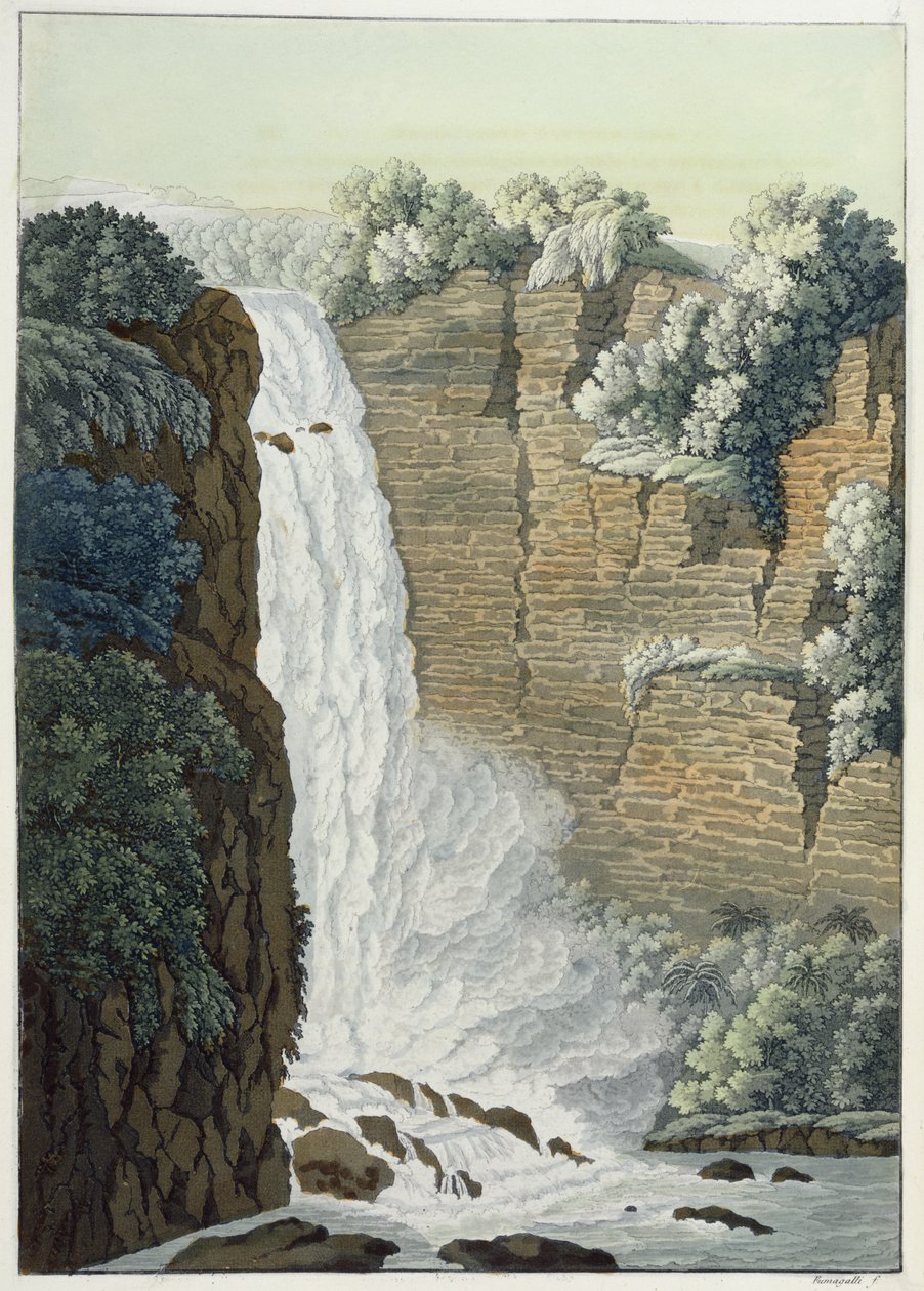 Tequendama Waterfall on the Bogota River, Colombia by Gerolamo Fumagalli