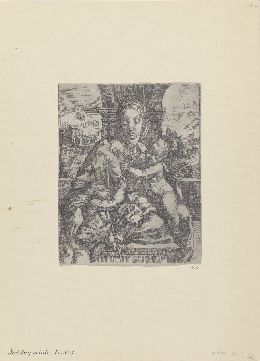 Mary with Child and the Young John the Baptist by Gerolamo Imperiale