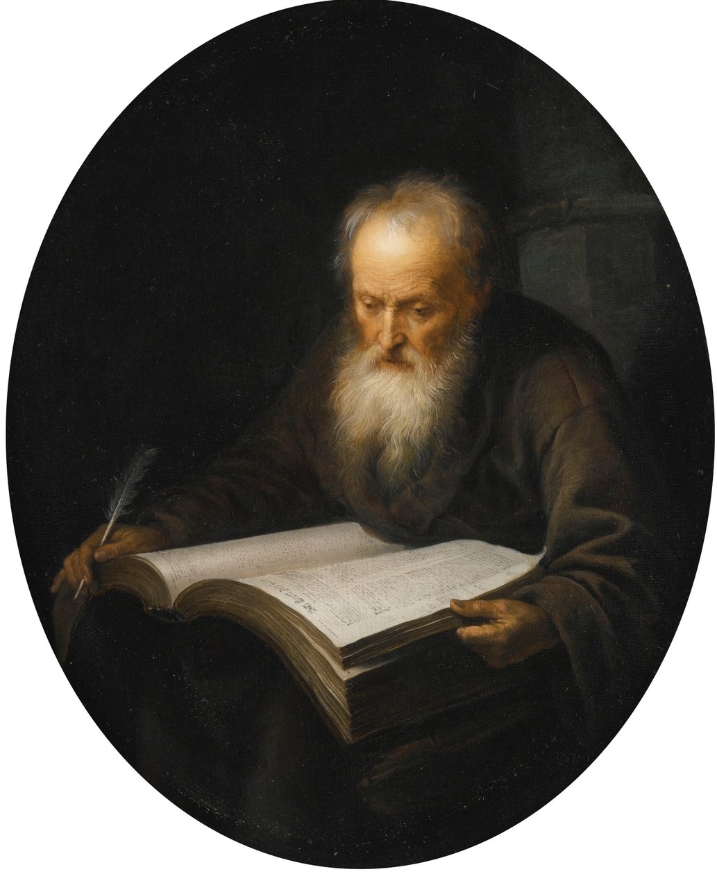 Old Scholar with a Book by Gerrit Dou