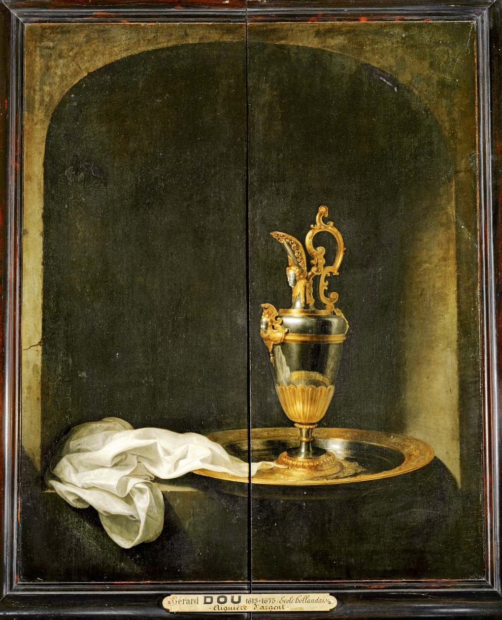 The Silver Ewer by Gerrit or Gerard Dou