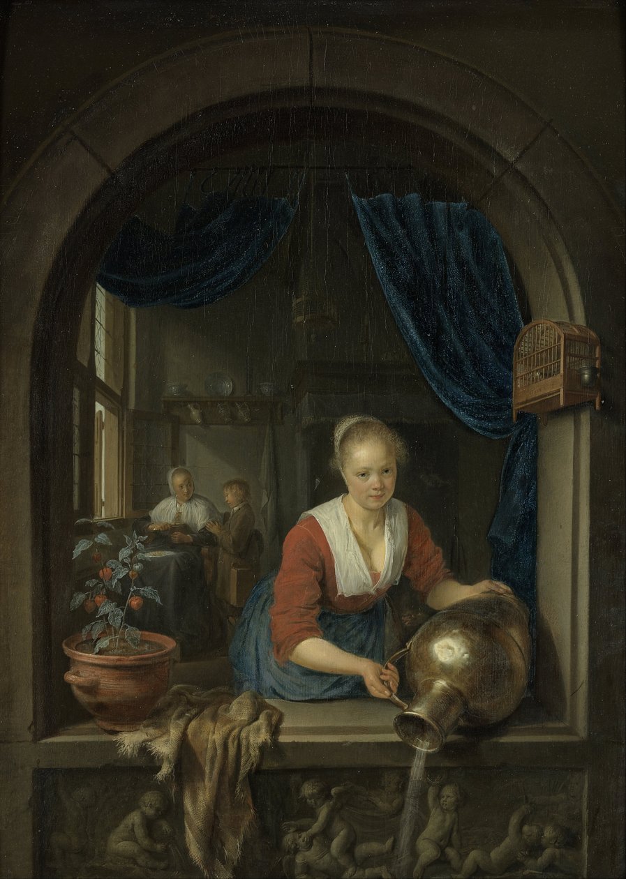 Maidservant at the Window, c.1660 by Gerrit or Gerard Dou