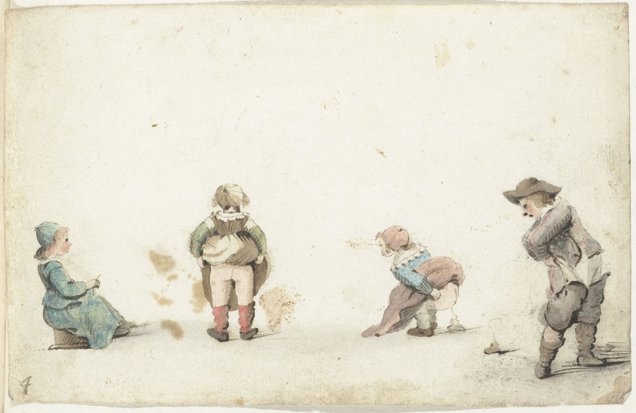 Four Children Relieving Themselves by Gesina ter Borch