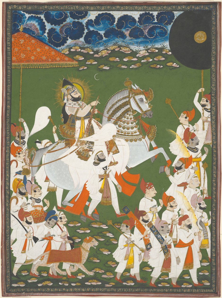Maharana Bhim Singh in Procession, c.1820 by Ghasi Ghasi