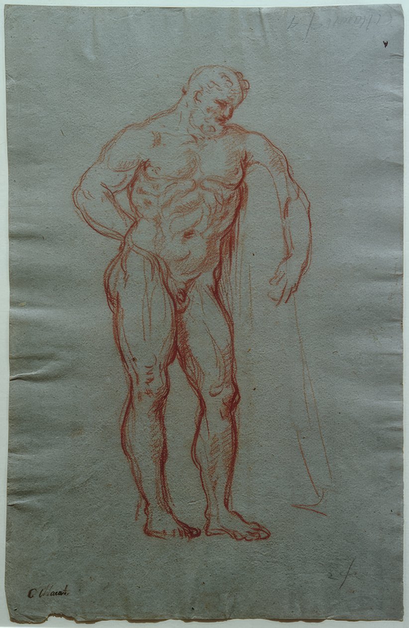 Study after the Figure of the Farnese Hercules by Giacinto Calandrucci