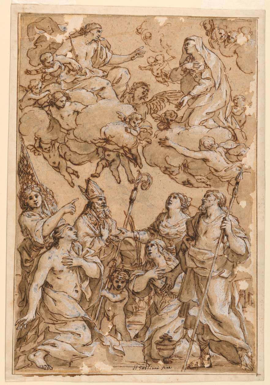 Christ and the Virgin with Patron Saints of Pistoia, 1638 by Giacinto Gimignani