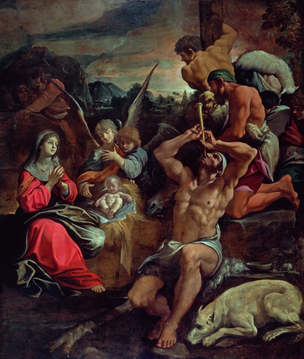 The Adoration of the Shepherds by Giacomo Cavedone