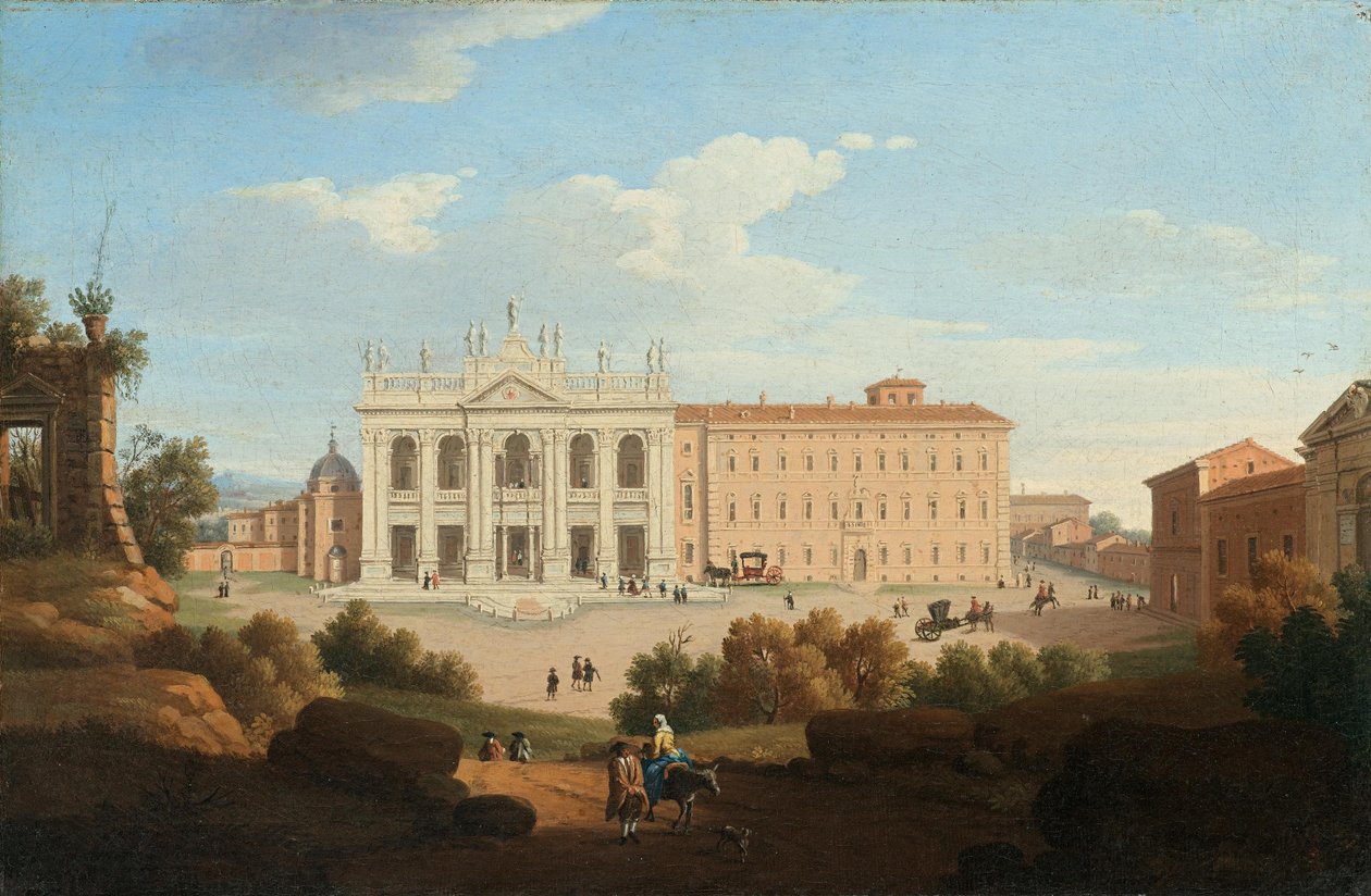 View of the Lateran Basilica, Rome by Giacomo van Lint