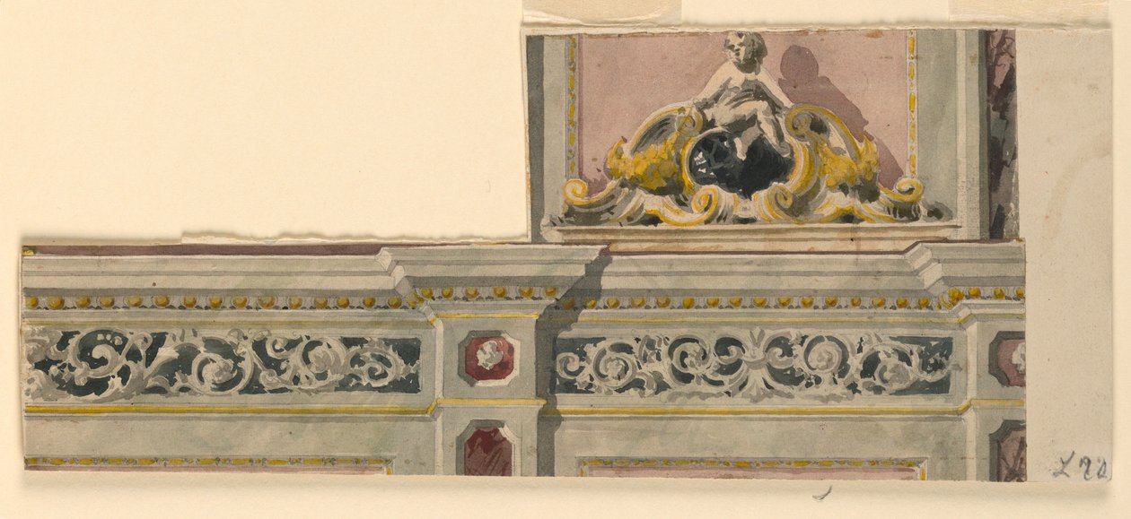 Project for a Painted Overdoor, 1850–75 by Giacomo Casa
