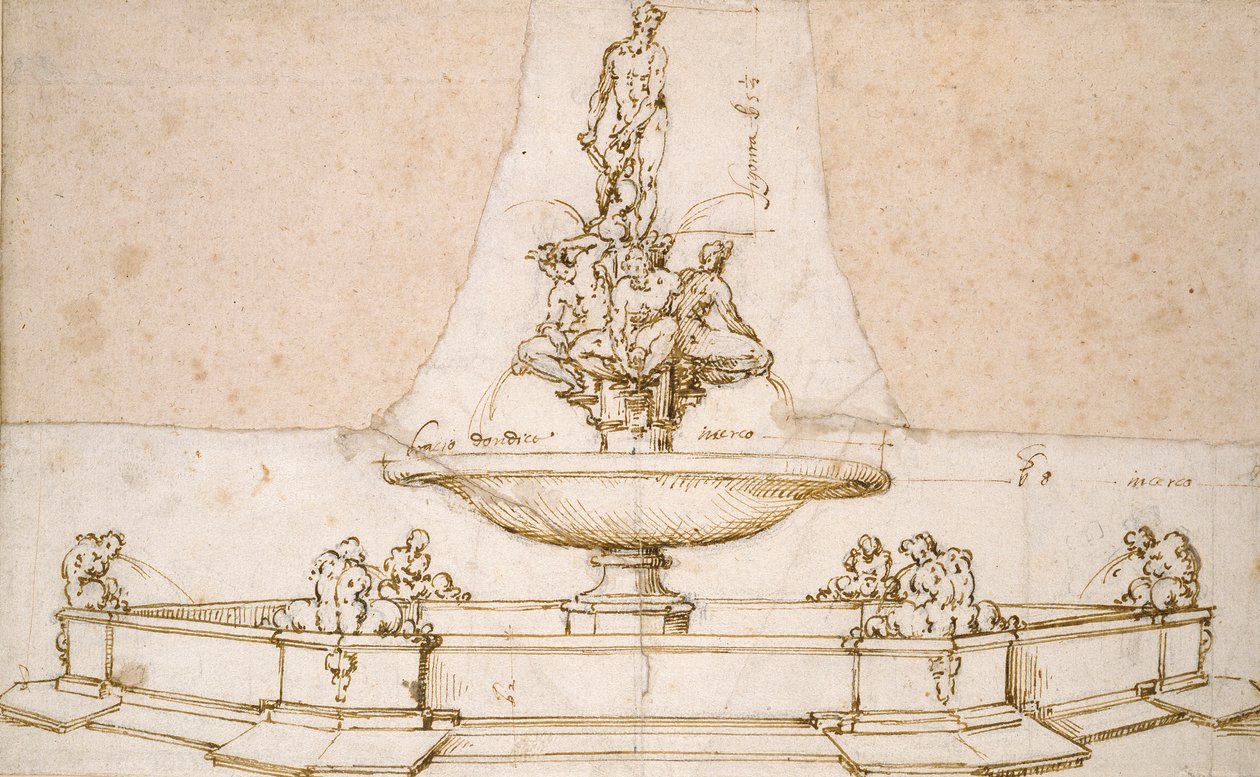 Design for a Fountain, Late 16th Century by Giambologna