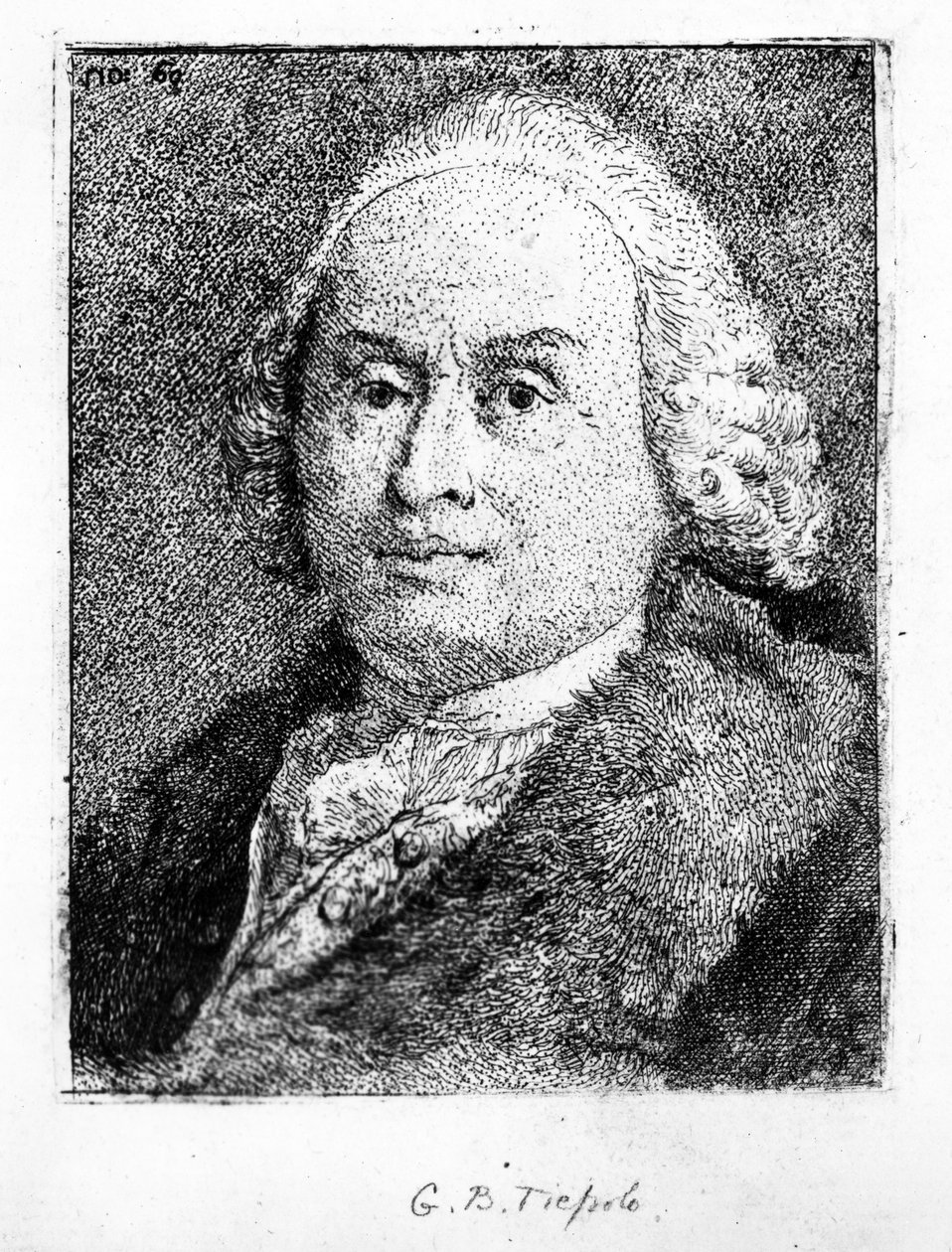 Portrait of Giambattista Tiepolo, 1775 by Giovanni Domenico Tiepolo