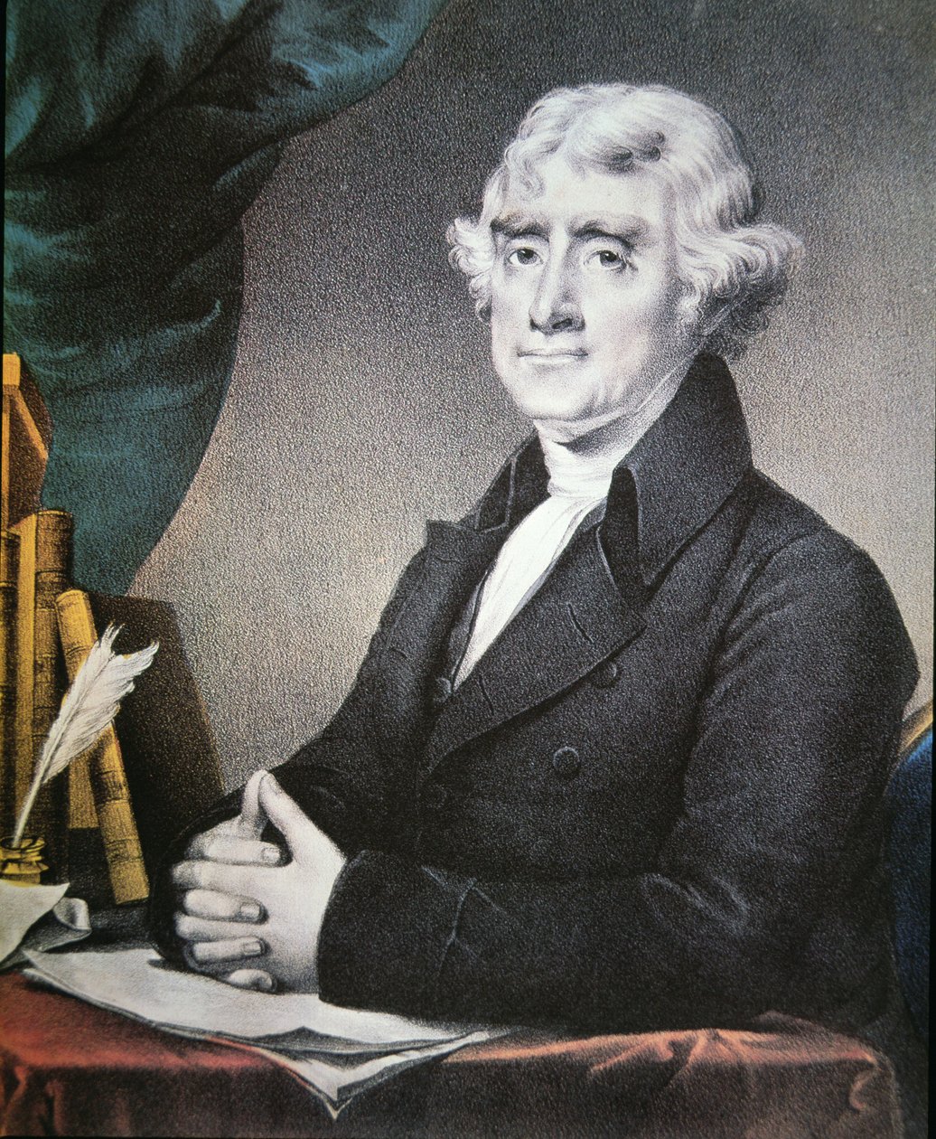 Thomas Jefferson (1743-1826) published by Nathaniel Currier (1813-88) by Gilbert (after) Stuart