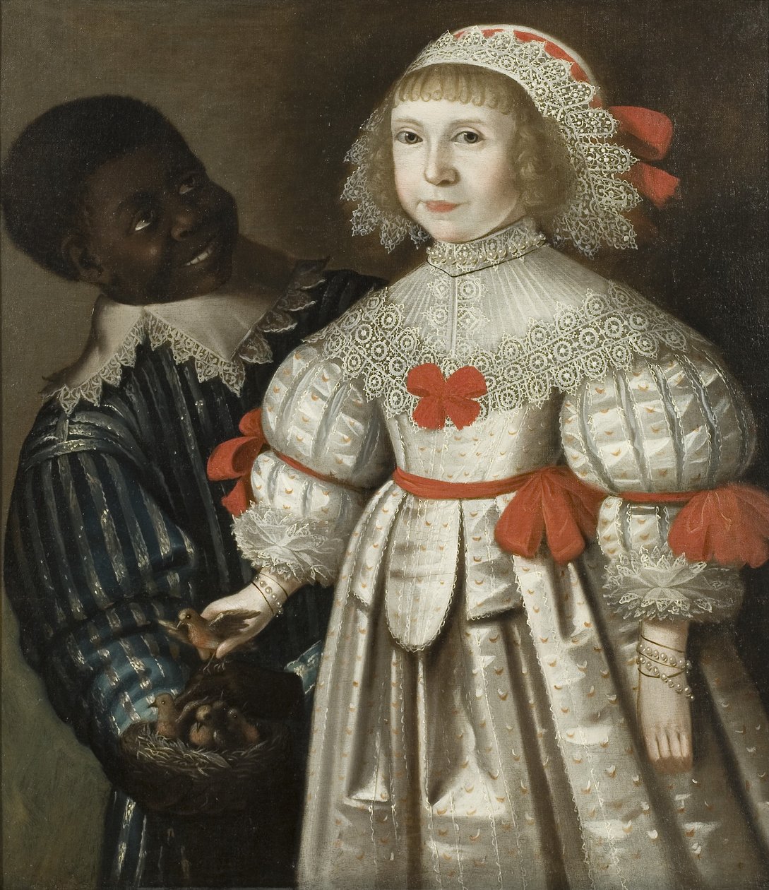 Daughter of Florence Poulett and Thomas Smyth of Ashton Court, with her black page, c.1640 by Gilbert (circle of) Jackson
