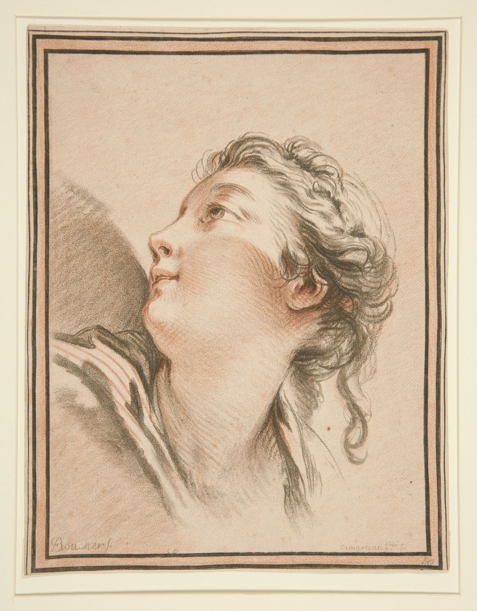 Head of a Woman by Gilles Demarteau