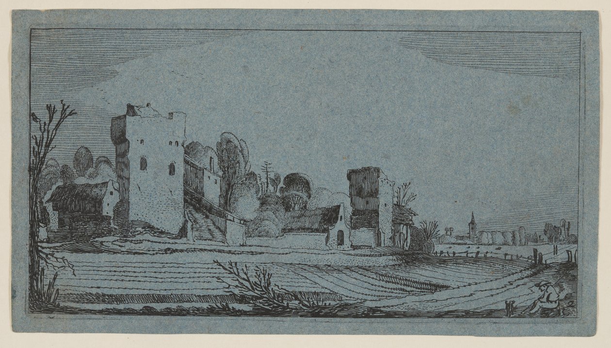 Fields Before Ruins Transformed into Farms, from Twelve Landscapes with Figures by Gillis van Scheyndel