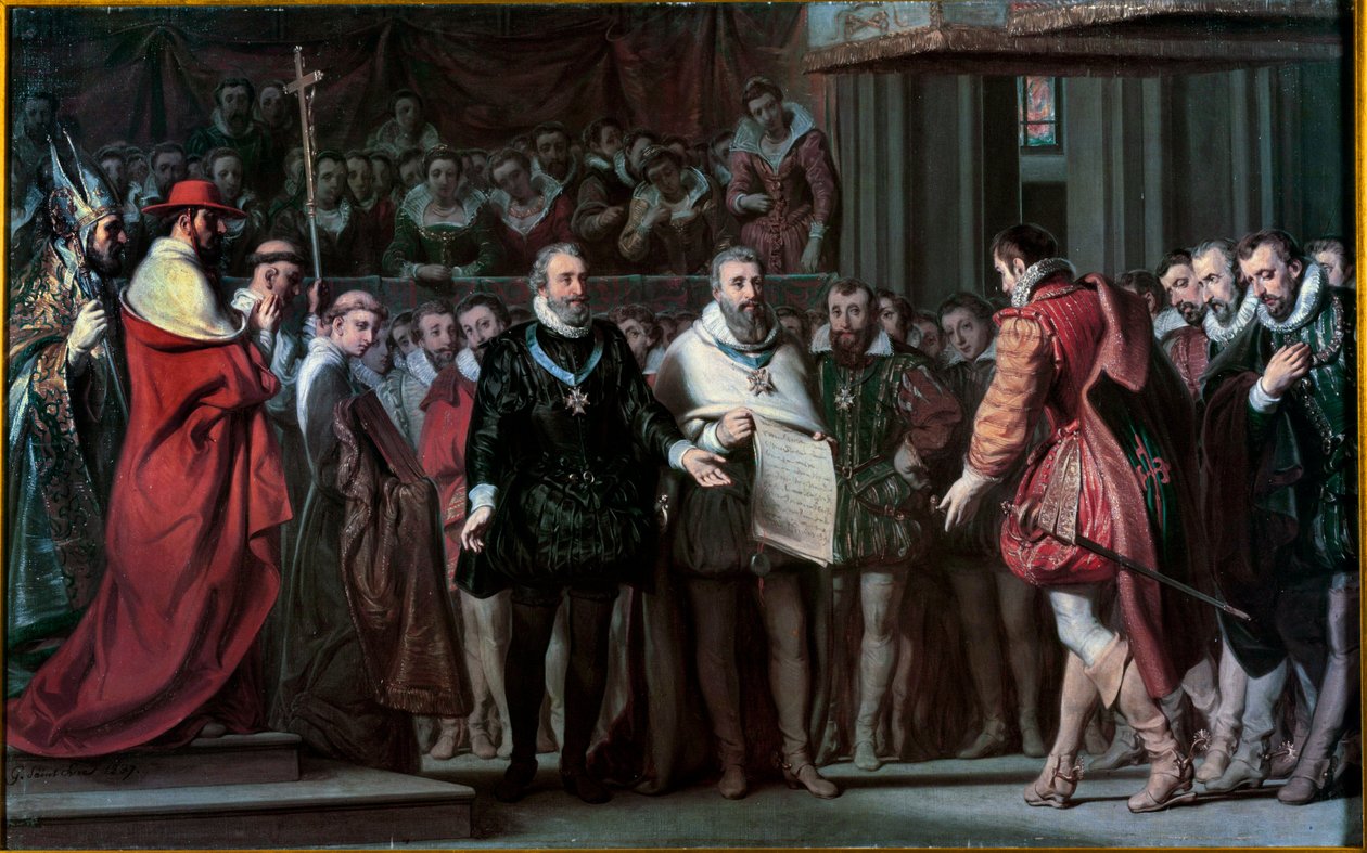 Philip II of Spain Recognizes Henry IV as King of France by Gillot Saint Evre