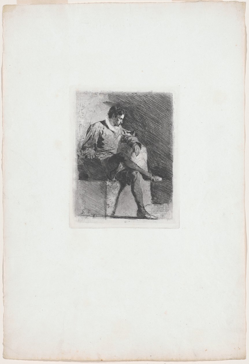Seated Man in Sixteenth-Century Costume by Gioacchino Banfi