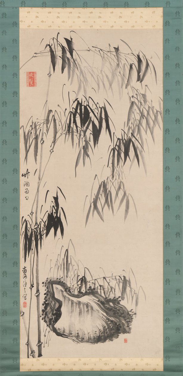 Window onto Bamboo on a Rainy Day by Gion Nankai