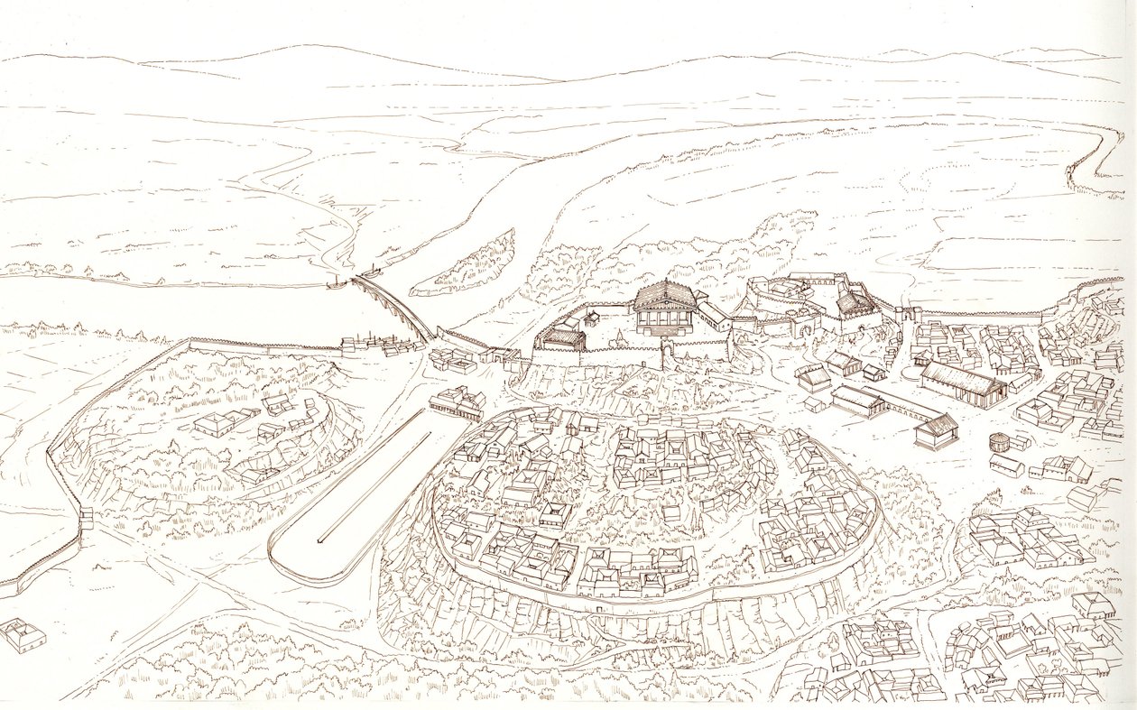 Ancient Rome: View of the City of Rome in the 6th Century BC by Giorgio Albertini
