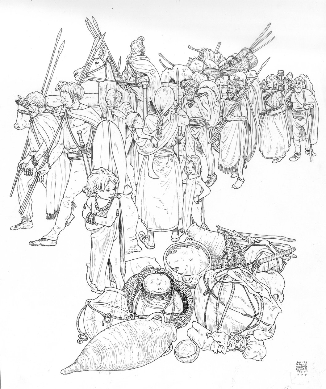 Barbarian: Marcoman people (Marcomanni Germanic tribal confederation)